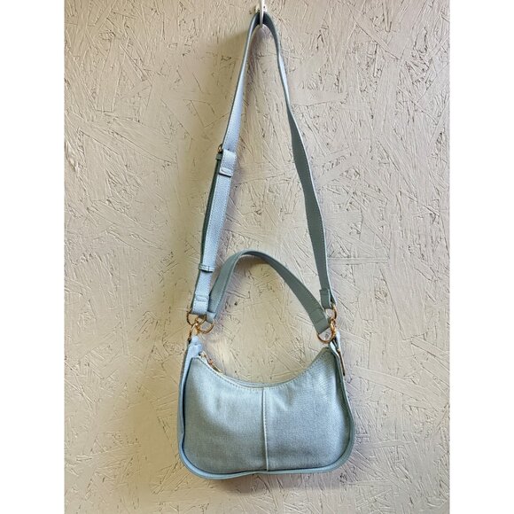 Macy's On 34th Dyanne denim small shoulder crossbody bag - Blue - Picture 9 of 12